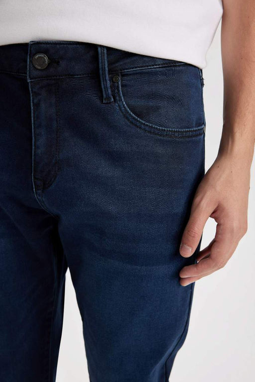 Джинсовые брюки Sergio Regular Fit Normal Mold с нормальной талией и зауженными штанинами - Defacto фото 5