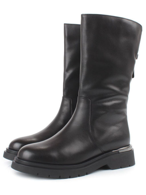 ZA4226M BLACK Сапоги зимние женские (натуральная кожа, натуральный мех, натуральная байка)