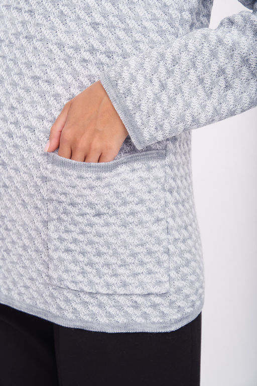 ЗЛАТА Жакет 1-985/светло-серый