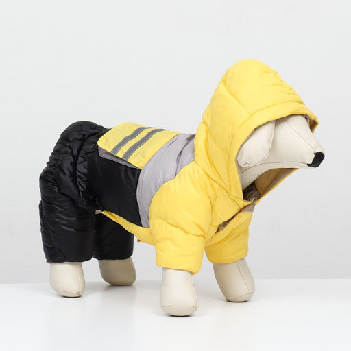 Комбинезон Анорак светоотражающий, размер 12 (ДС 28, ОГ 38, ОШ 27 см), чёрно-жёлтый - Simaland фото 4