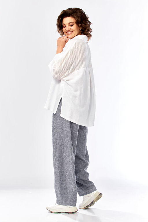 Костюм Diamant 2157 джинс, белый  фото 6