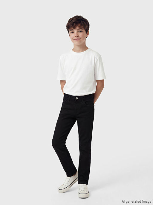 Slim Fit Erkek ?ocuk Jean Pantolon