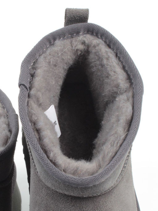 04-PF8520-5 GRAY Угги женские (натуральная замша, 100% шерсть)