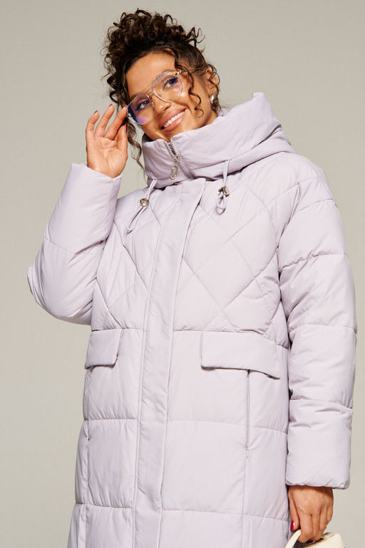 Пальто Beautiful Free 8016 светло-серый