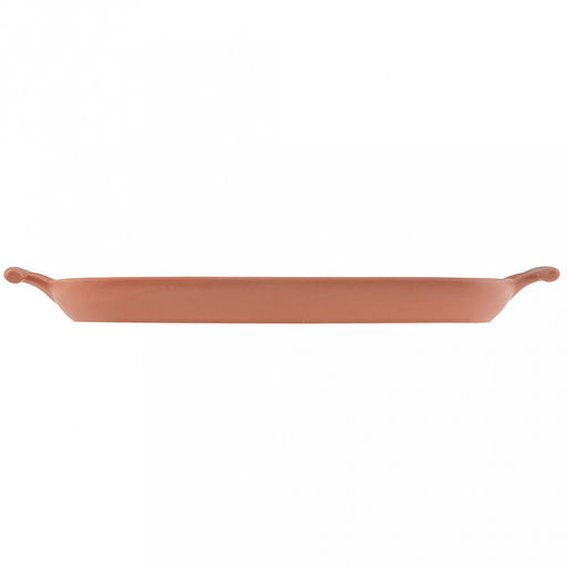 Форма для запекания керамическая "Модерн" 360мл, 26,5х10,8х2,5см, гриль, прямоугольная, 2 ручки, общая длина 32см, терракотовый, в коробке (Китай)