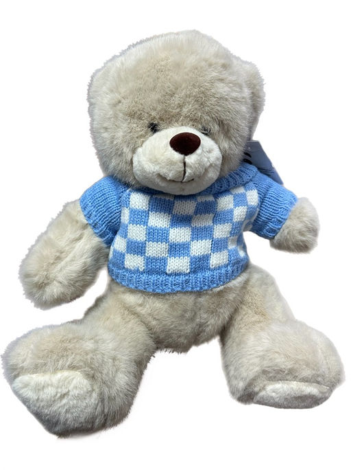 Мишка в свитере в клетку, 25см (Белоруссия)