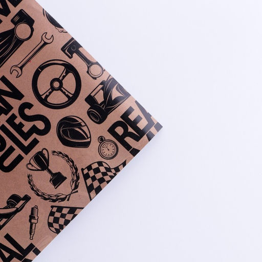 Цена за 10 шт. Бумага упаковочная глянцевая двухсторонняя «Брутальность», 50 х 70 см