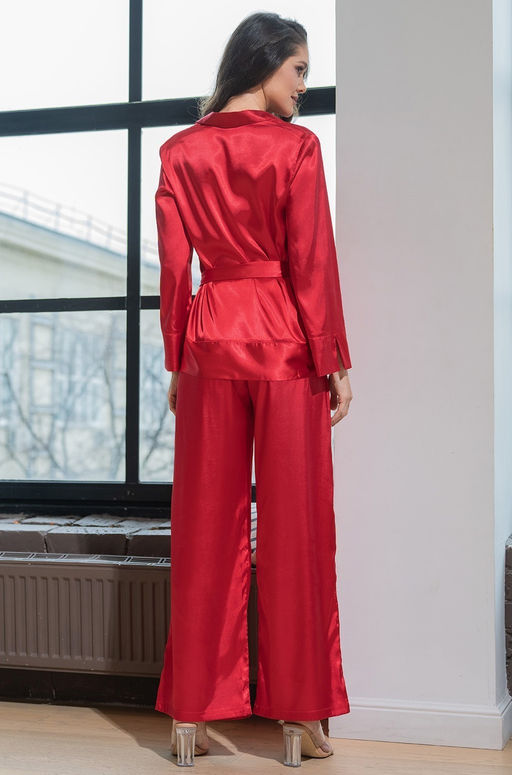 MARY 7435 Элегантный комплект Mia-Amore состоящий из жакета с длинным рукавом и широких брюк фото 2