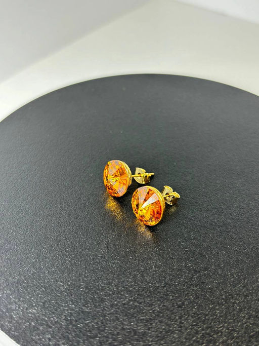 Серьги (гвоздики) PR1007(3)св.коричн - Mini maxi фото 3