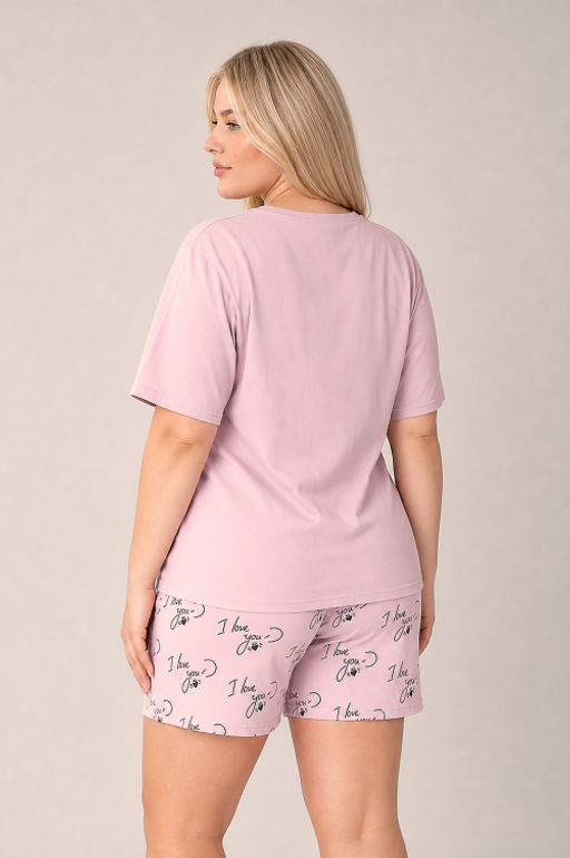 Арт. 9172 Пижама с шортами 52-58 Цвет:пудра