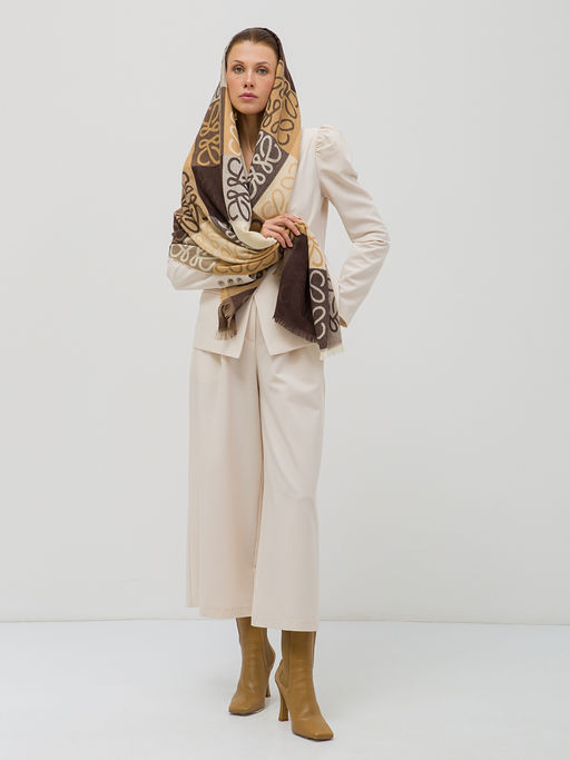 В составе шерсть и кашемир! теплый двусторонний палантин - Tantino фото 3