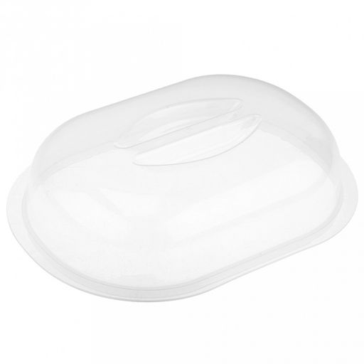 "Жасмин" Хлебница пластмассовая 31х24х13см, со вставкой, прозрачная крышка, полипропилен, т.м. NECO (Россия)