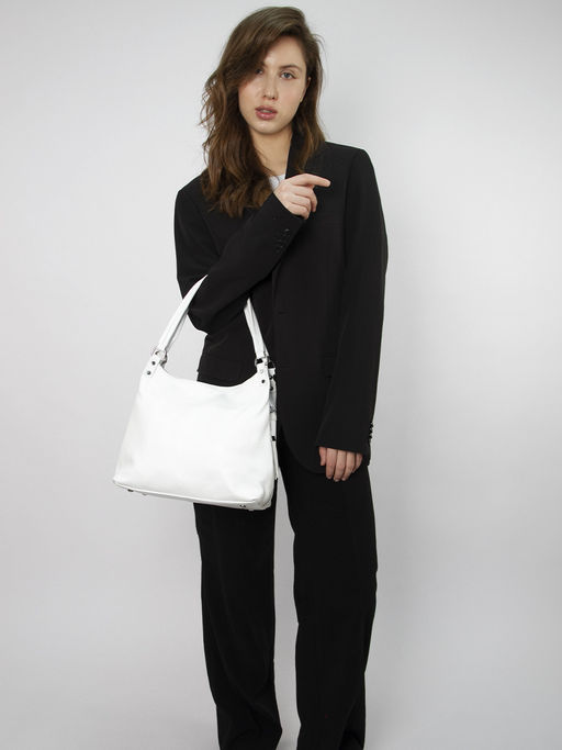 LACCOMA сумка C0850H-белый натуральная кожа хлопок фото 2