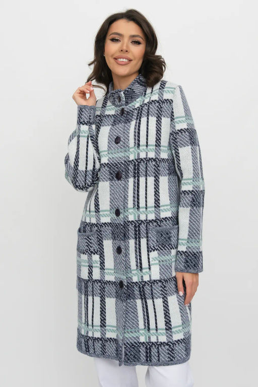 ЗЛАТА Кардиган В 1579/сине-мятный