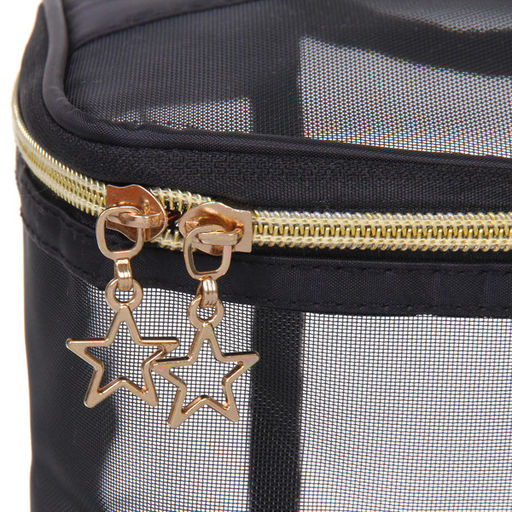 Косметичка прямоугольная "ЭЙФОРИЯ", цвет черный, 21*12*13см