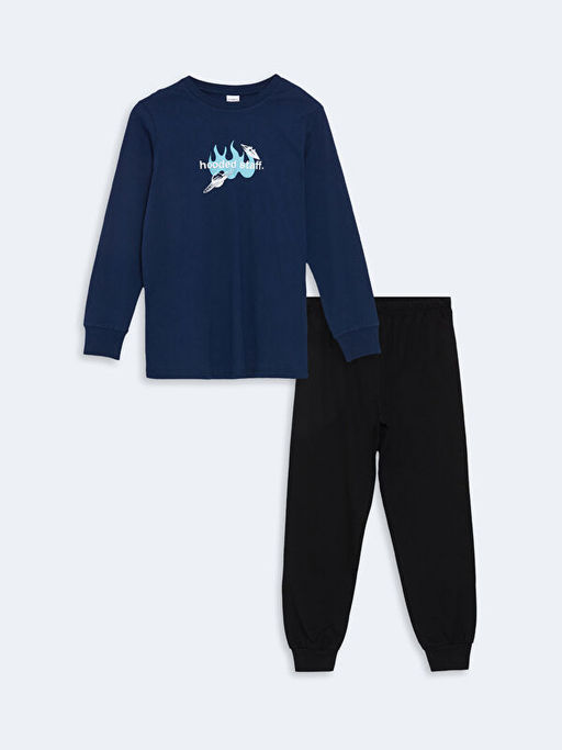 Bisiklet Yaka Erkek ?ocuk Pijama Tak?m?