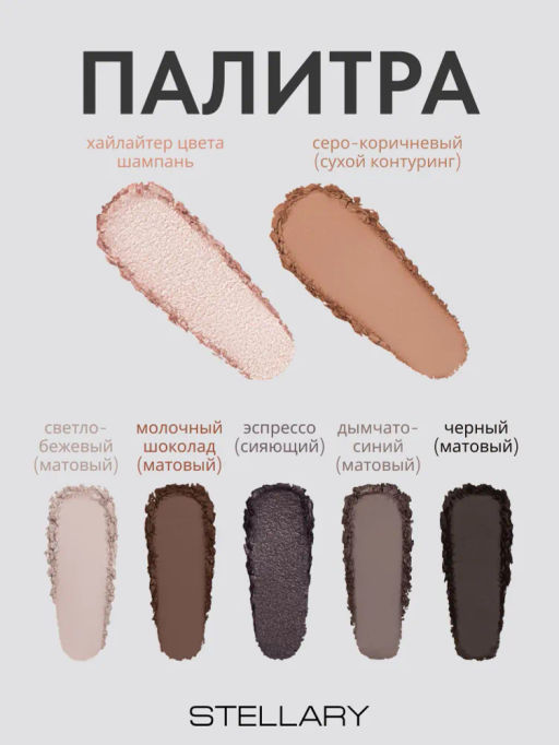 Лимитка Stellary Мультифункциональная палетка для лица и глаз Wild Chic collection тон 01