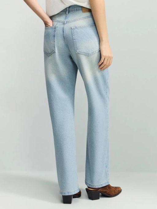 Джинсы straight с высокой посадкой регулярной длины / Zarina  фото 5