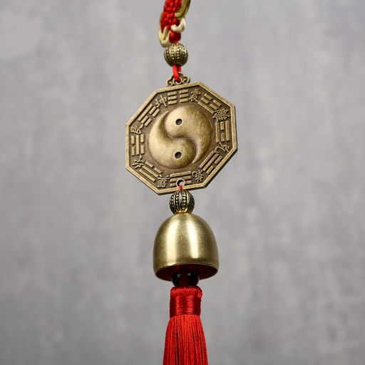 Цена за 2 шт. Колокольчик металл Монета Инь-ян 1 колокол d=2,5 см 35х5,3х2,7 см - Simaland фото 4