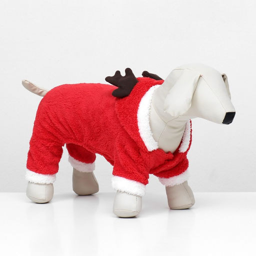 Новогодний костюм Олень, XXL (ДС 40, ОГ 52 см), красный