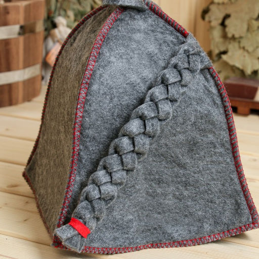 Шапка для бани Косички, серая - Simaland фото 2