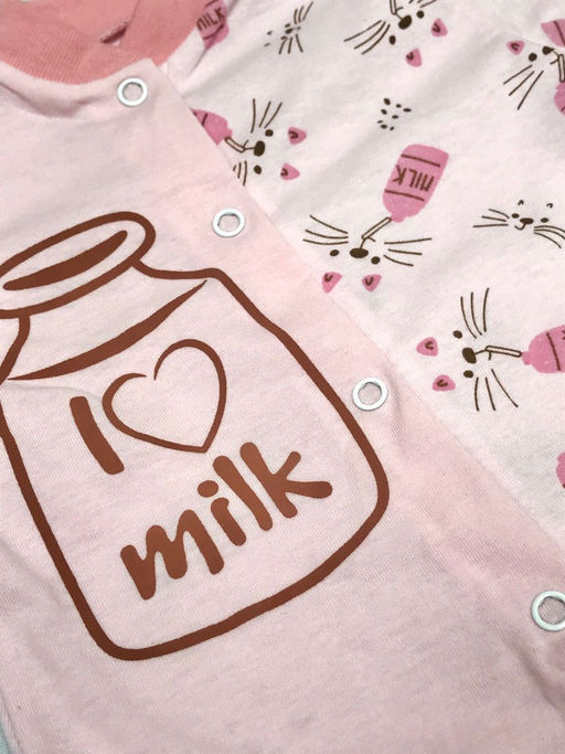 Комбинезон супрем с длинным рукавом, арт.A-KB152-SUk, милк/milk розовый - Мамин малыш фото 2