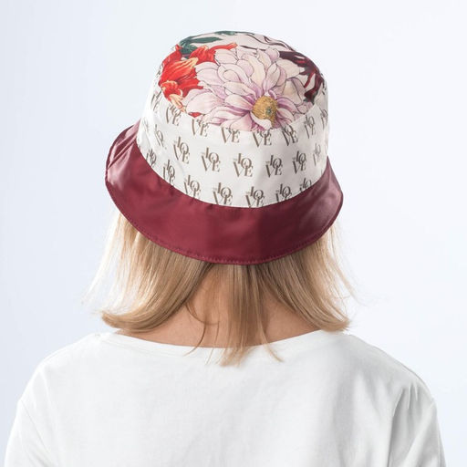 Панама Цветы, цвет бордовый, 56-58 рр. - Overhat фото 9