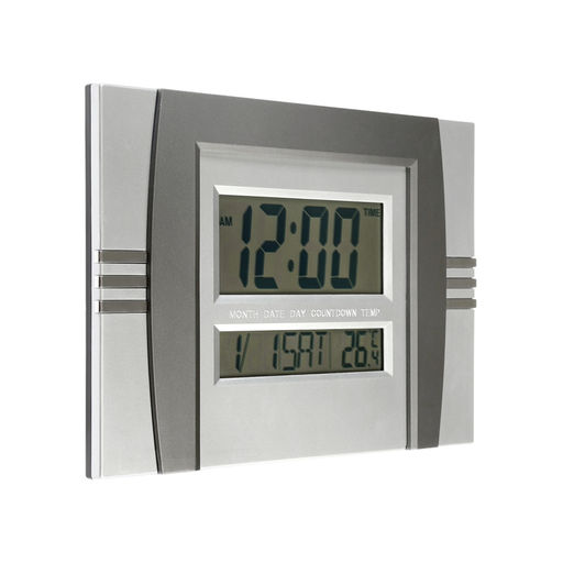 Часы электронные настенные, настольные, с будильником, 2хААА, 29×18.5×2 см