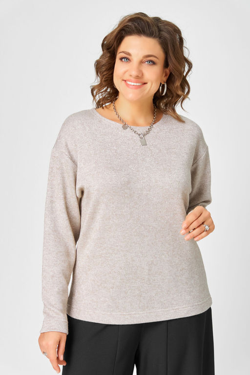 Джемпер Bliss 08378 бежевый с люрексом