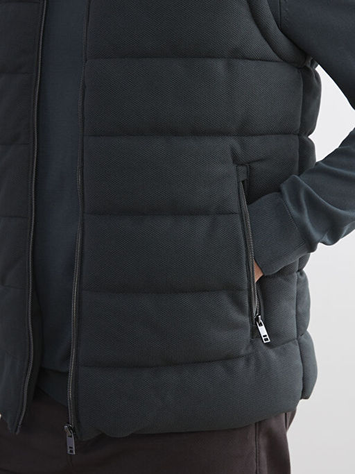 Slim Fit Dik Yaka Erkek ?i?me Yelek