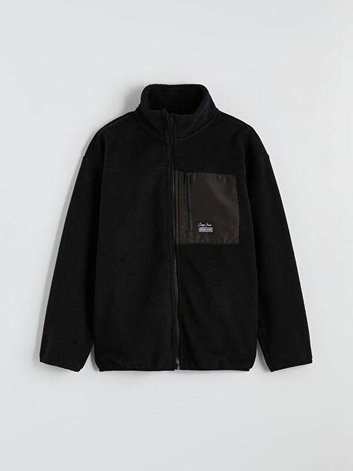 Dik Yaka Erkek ?ocuk Fermuarl? Polar H?rka