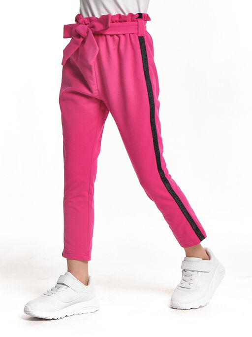 Брюки для девочки с лампасом UD 6946 малина - Mini maxi фото 2