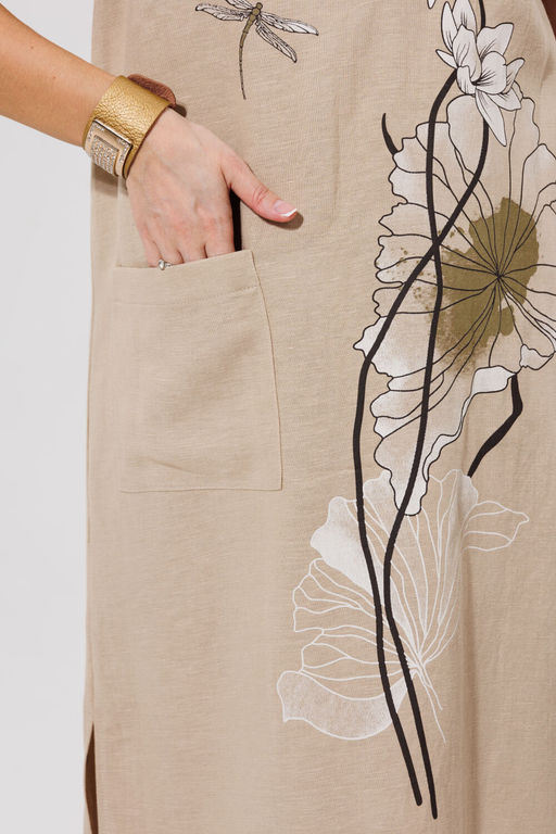 Платье Galean Style 963 бежевый