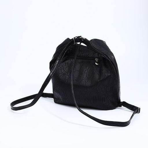 Сумка женская мешок на молнии, цвет чёрный - Simaland фото 5