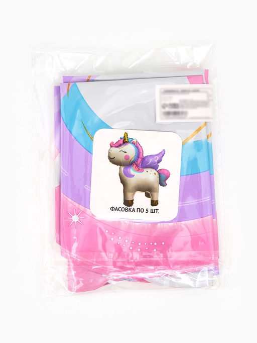 Цена за 5 шт. Воздушный шар фольгированный 22" «Единорог», фигура под возду