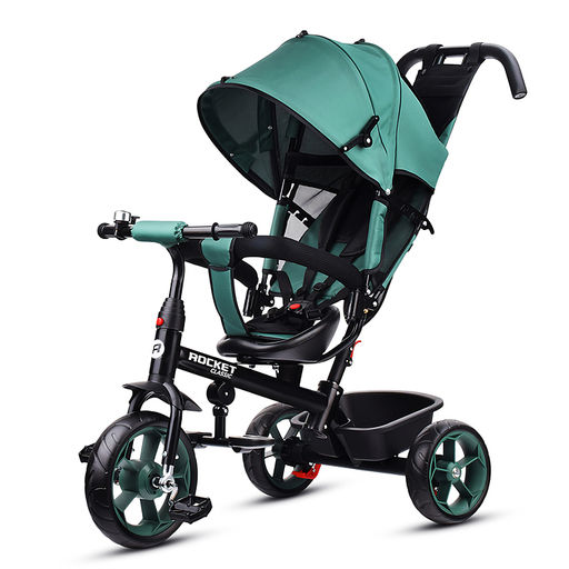 Велосипед трехколесный Rocket 136-GN, колеса EVA 10"/8", цвет зеленый