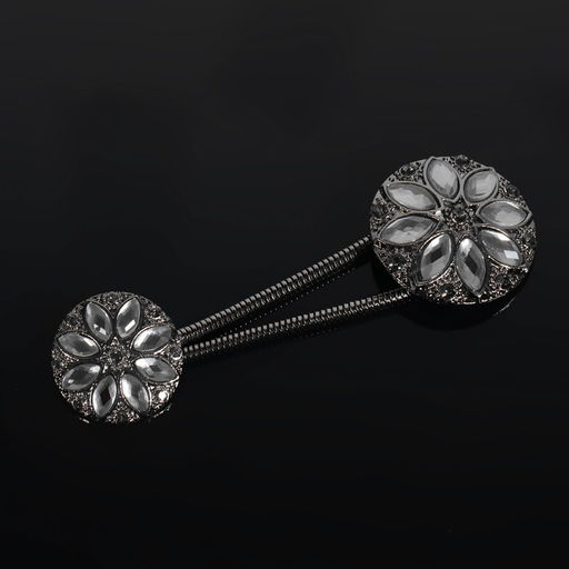 Декоративная застёжка, d = 2,5/3 см, цвет чёрный