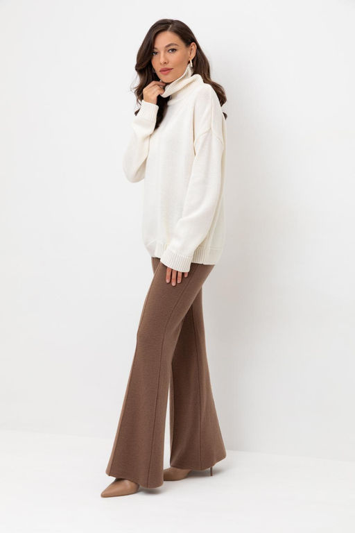 ЕВ 408/ш/темно-бежевый брюки жен