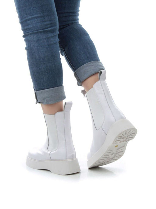 04-YPM5843B WHITE Ботинки зимние женские (натуральная кожа, натуральный мех)