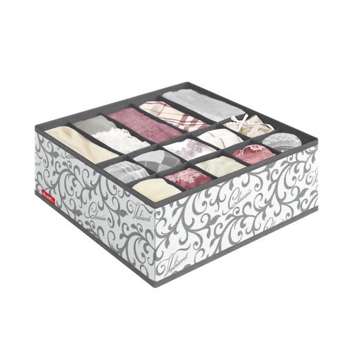 Органайзер для белья универсальный без крышки, 15 секций, 32*32*12 см, CLASSIC GREY, шт - Valiant фото 6