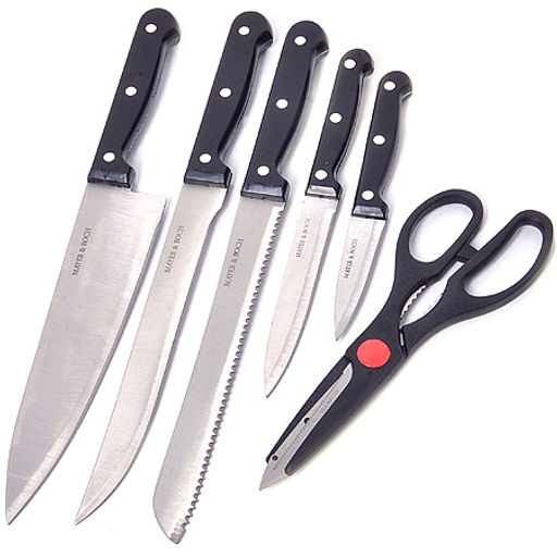 27423 Набор ножей 7пр на подст. + ножницы MB (х12) - Mayer&boch фото 3