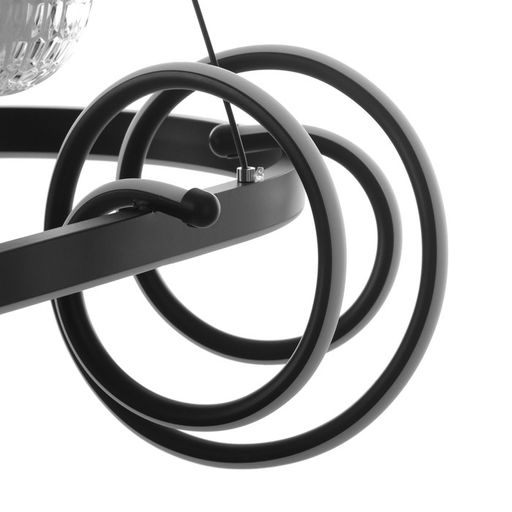 Светильник с ПДУ «Фиора» LED 120 Вт 3000-6000К черный 62×33×15-115 см