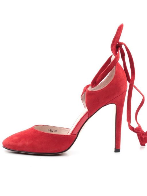 06-V-892 RED Туфли женские (натуральная замша) - Фабричный китай фото 12