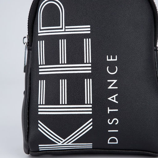 Сумка молодёжная через плечо KEEP distance, чёрная