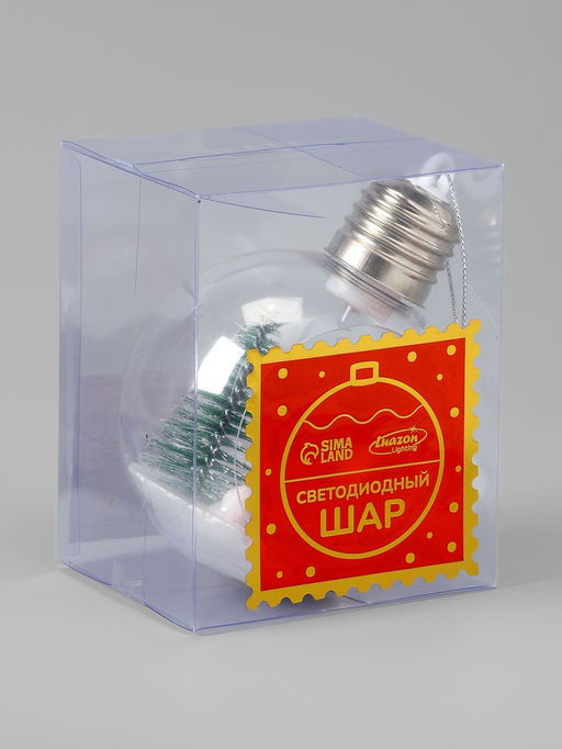Ёлочный шар Оленёнок, d=8 см, 1 LED, от батареек, свечение тёплое белое - Luazon lighting фото 8