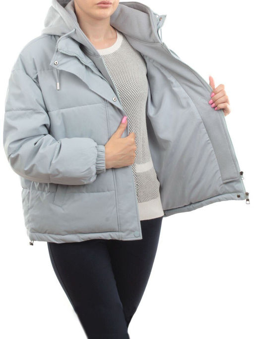 H24-088 GRAY/LT. BLUE Куртка демисезонная женская (120 гр. холлофайбер) - Fashion фото 8
