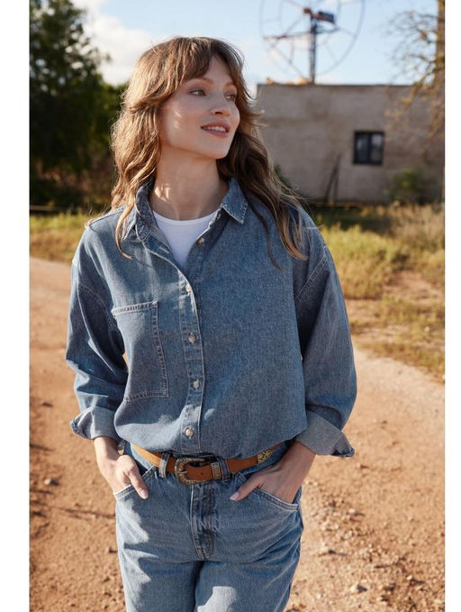 Женские джинсы с широкими штанинами ESMARA  фото 4