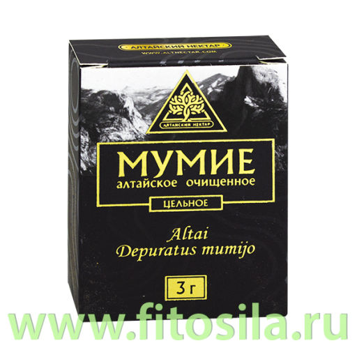 Мумие очищенное цельное 3 г, т. м. "Алтайский нектар"