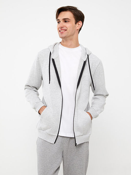 Standart Kal?p Kap??onlu Erkek Kal?n Spor H?rka