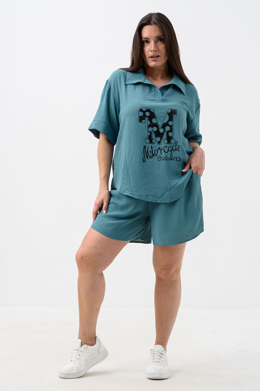 Комплект (рубашка+шорты) с печатью 52469